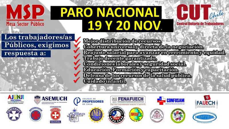 paro nacional 19 y 20nov afiche