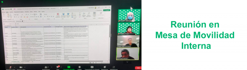 Reunión en Mesa de Movilidad Interna