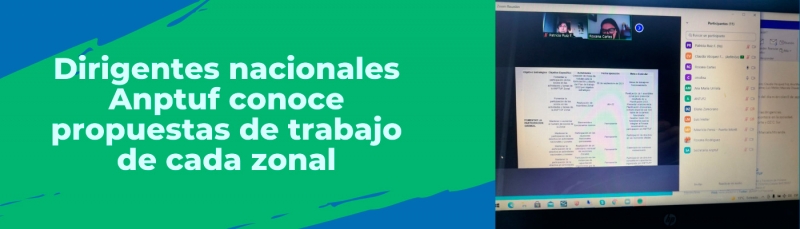 Dirigentes nacionales Anptuf conocen propuestas de trabajo de cada zonal