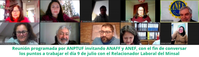 Reunión programada por ANPTUF invitando ANAFF y ANEF